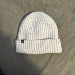 Madewell Cream Ribbed Knit Beanie